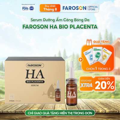 [SET 6 CHAI] Serum Dưỡng Ẩm Căng Bóng Da Faroson Hyaluronic Acid Bio Placenta 6 chai x 10ml