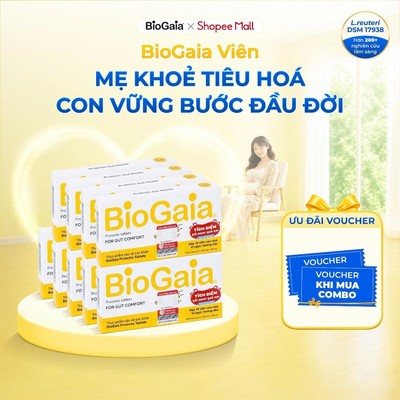 Combo 9 men vi sinh BioGaia ProTectis Dạng viên cải thiện hệ tiêu hóa Thụy Điển hộp 10 viên