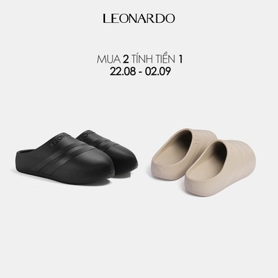 Dép nam Leonardo cao su cao cấp êm nhẹ đúc nguyên khối thiết kế tối giản unisex tôn dáng - Dép Mule Mason