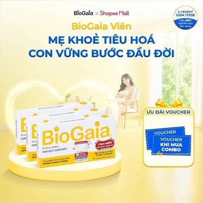 Combo 3 men vi sinh BioGaia Protectis Dạng viên cải thiện hệ tiêu hóa Thụy Điển hộp 10 viên cho bé từ 2 tuổi