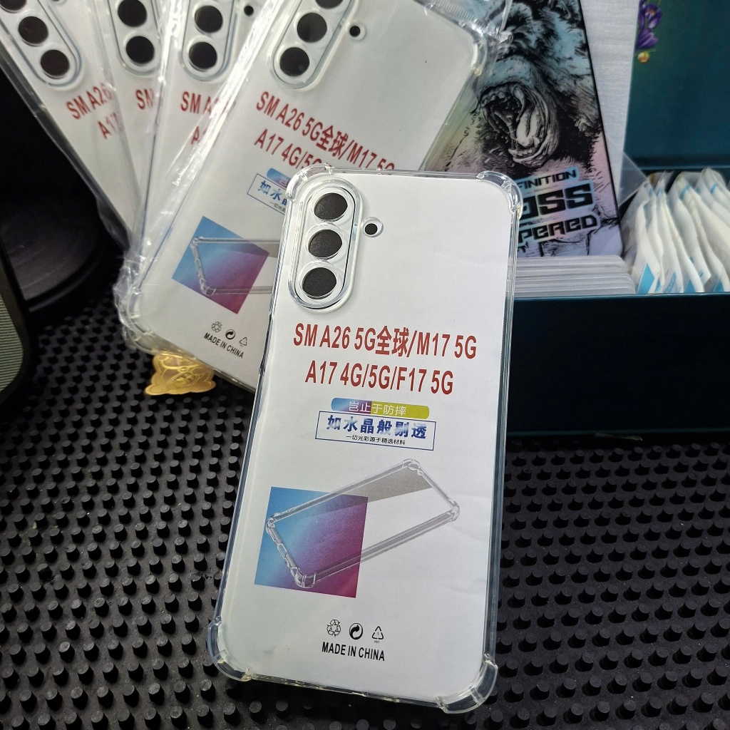 Ốp lưng trong suốt SS A26 5G/ A17 4G-5G/ M17 5G/ F17 5G TPU Silicon  mềm 4 góc cao cấp, chống sốc, b