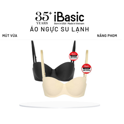 Combo 2 Áo ngực su iBasic có gọng không đường may mút vừa cup ngang phom đúc BRAW098