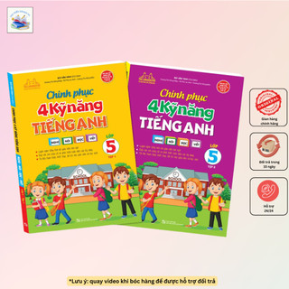 Sách - Combo Chinh phục 4 kỹ năng tiếng anh Nghe - nói - đọc - viết lớp 5 (trọn bộ 2 cuốn)