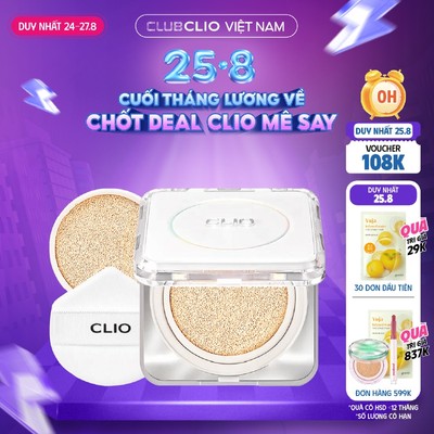 [Săn Deal] Phấn Nước Che Khuyết Điểm Hoàn Hảo Clio Kill Cover Founwear Cushion SPF50+ PA+++ 15G (kèm lõi)