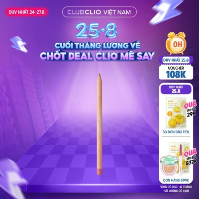[Săn Deal]Chì Kẻ Viền Môi Clio Velvet Lip Pencil Set 1.45g (tặng kèm chuốt chì)