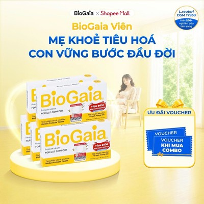 Combo 5 men vi sinh BioGaia ProTectis dạng viên cải thiện hệ tiêu hóa Thụy Điển hộp 10 viên