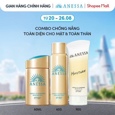 Combo chống nắng toàn diện cho hoạt động ngoài trời Sữa-Gel-Xịt chống nắng bảo vệ trước mọi tác động cho Mặt-Toàn thân