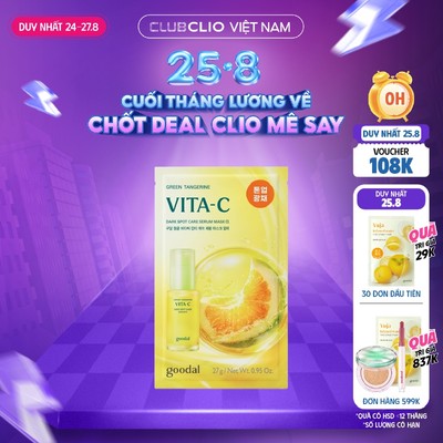 [Săn Deal] [PHIÊN BẢN NÂNG CẤP] Mặt Nạ Làm Sáng Da Goodal Green Tangerine Vita C Dark Spot Care Serum Mask Alpha 27ml
