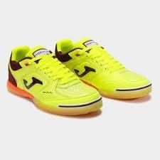 JOMA – Giày Bóng Đá Futsal Joma Top Flex 2509 IN Fluor Yellow Purple | Da tự nhiên, đế IC bám sân tr