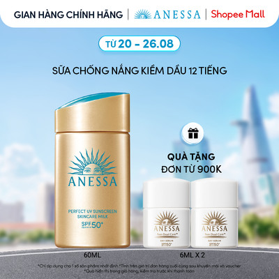 [LIVE 2] Sữa chống nắng dưỡng da kiềm dầu bảo vệ hoàn hảo Anessa Gold Milk SPF50+ PA++++ 60ml