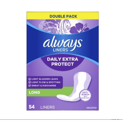 Băng vệ sinh hàng ngày Always Anti-Bunch Xtra Protection Daily Long Liners - Không mùi 34 / 54 miếng