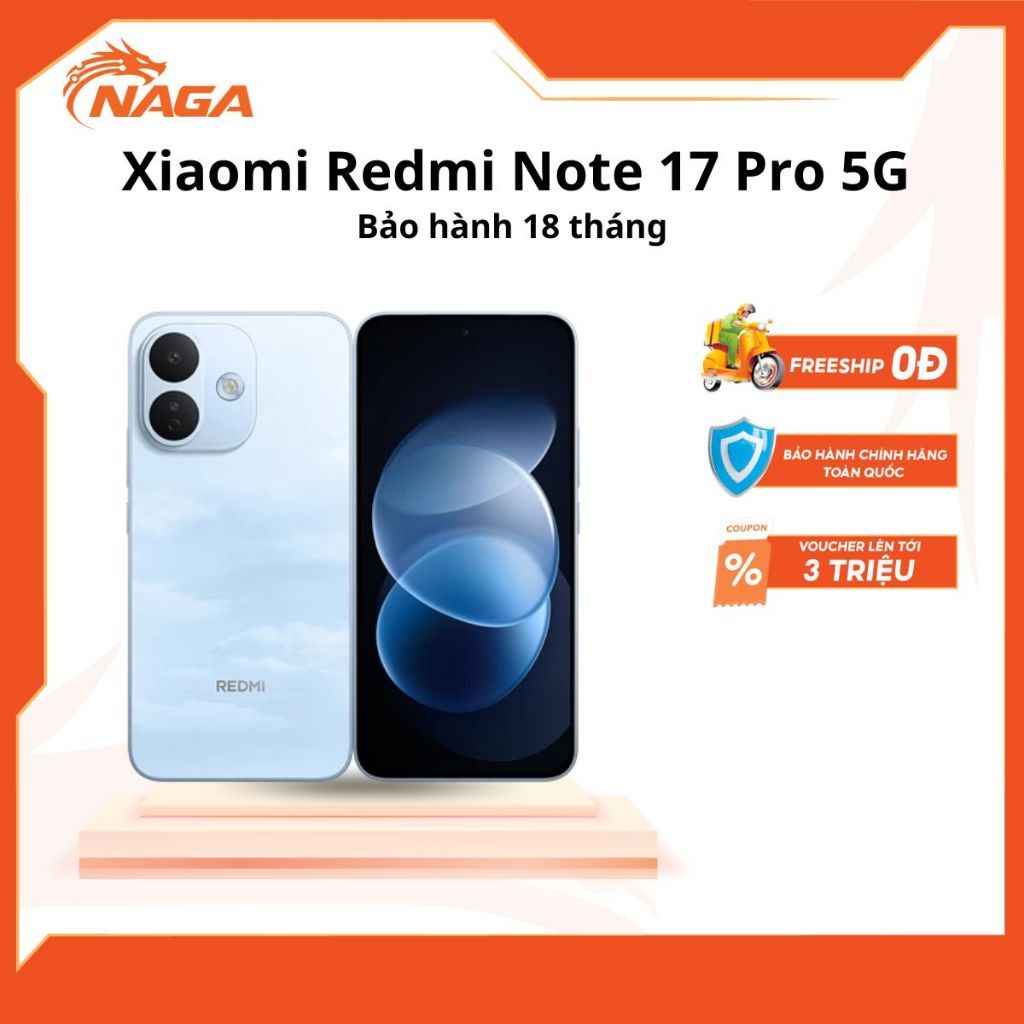Điện thoại Xiaomi Redmi Note 17 Pro 5G 6GB/256GB  AMOLED 120Hz Snapdragon 6s Gen 4 Pin  8340 mAh