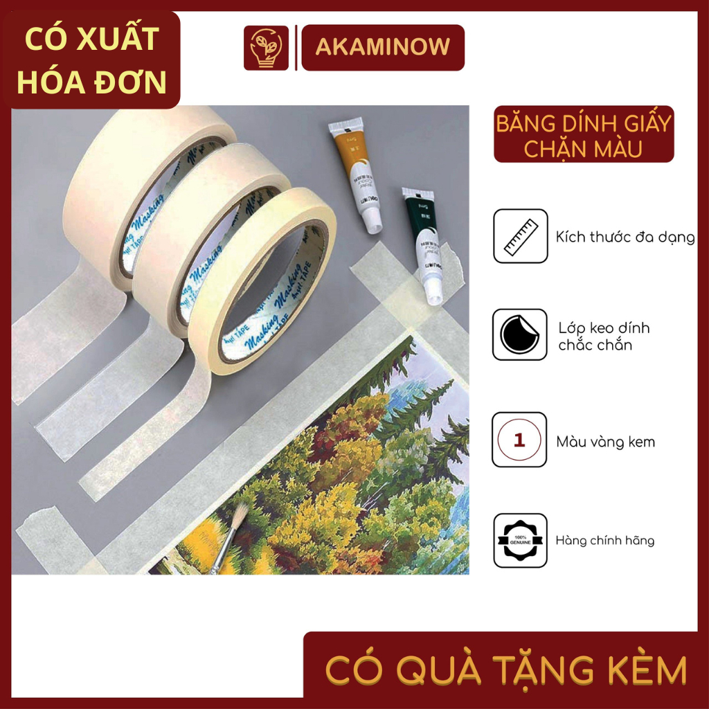 1 Cây băng Dính Giấy Các Kích Thước