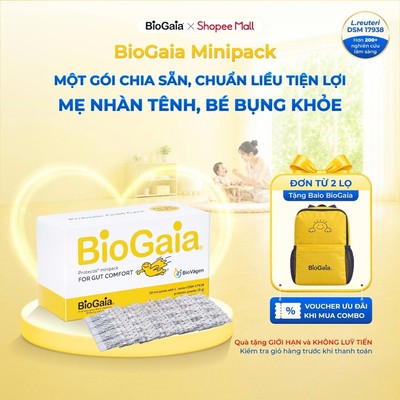 Men vi sinh BioGaia ProTectis Minipack cải thiện hệ tiêu hóa xuất xứ Thụy Điển hộp 30 gói