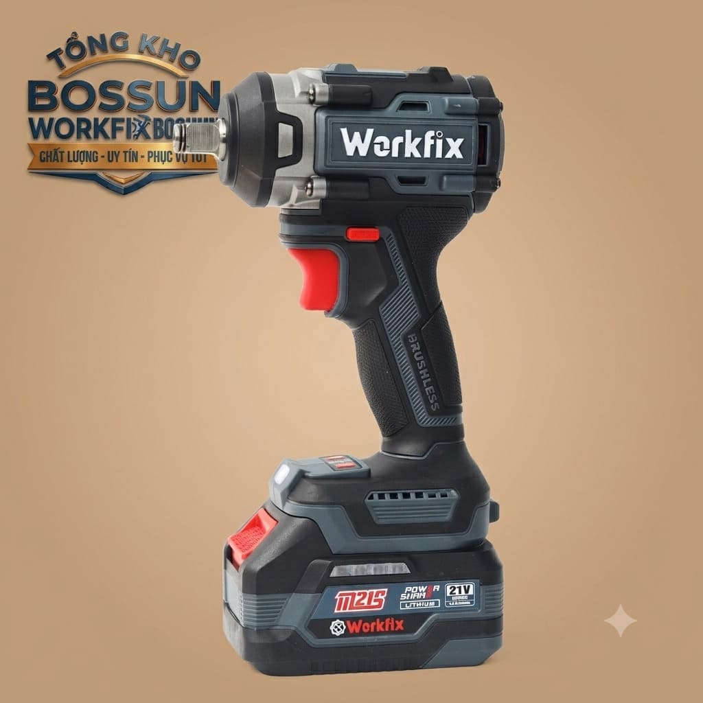 MÁY SIẾT BULONG PIN LỰC WF-IW550PRO 550N - 4 TỐC ĐỘ - 4 TÍNH NĂNG THÔNG MINH WORKFIX CHÍNH HÃNG