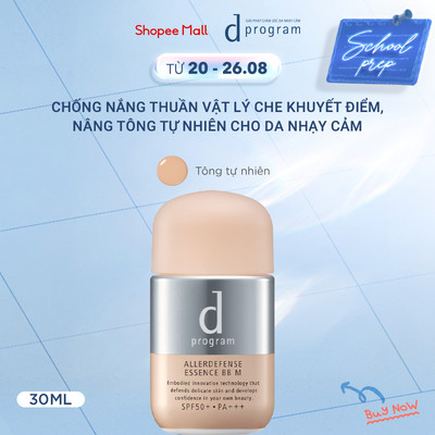 Tinh chất chống nắng trang điểm tông tự nhiên an toàn cho da nhạy cảm d Program Allerfense Essence BB 30ml