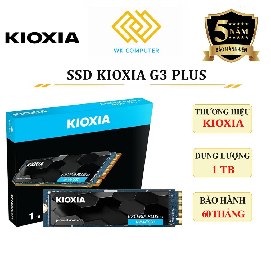 Ổ Cứng SSD Kioxia Exceria Plus G3 1TB || Mới - Bảo hành chính hãng 60 tháng
