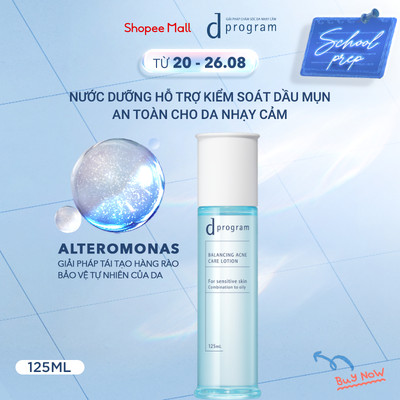Nước dưỡng ẩm kiềm dầu ngừa mụn cho da nhạy cảm d Program Balancing Acne Care Lotion 125ml