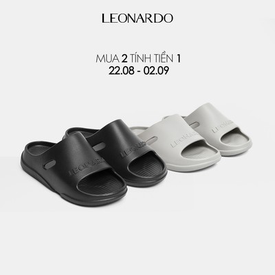 Dép Cao Su Leonardo Cao Cấp Slide Ron – Thiết Kế Nguyên Khối Êm Ái Unisex