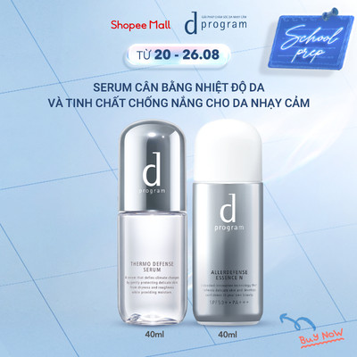 Combo Tinh chất chống nắng & Serum cân bằng nhiệt độ da d Program Allerdefense Essence 40ml + Thermo Serum 40ml