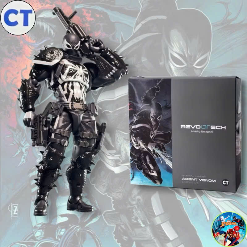 (Có Sẵn) Mô hình CT Agent Venom Revoltech Amazing Yamaguchi Spider Man Agent Venom