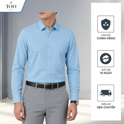 Áo Sơ Mi Nam Dài Tay Công Sở Hoạ Tiết Nhẹ Nhàng Vải Chống Nhăn Dáng Slimfit TQQ K653CS