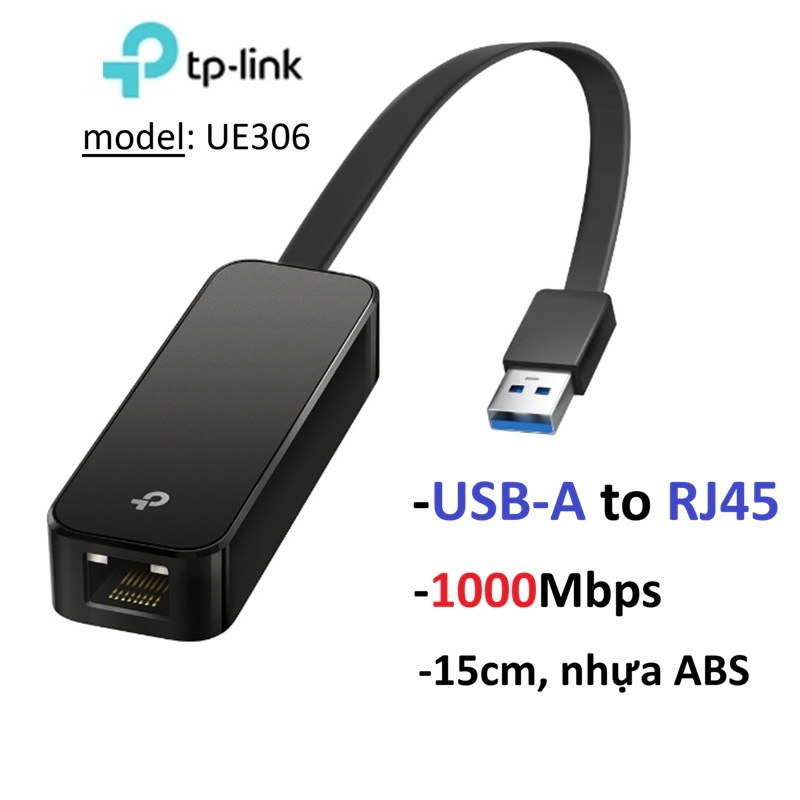 USB LAN 1000Mbps TPlink UE306 USB-A to RJ45 -Bảo hành 12 tháng