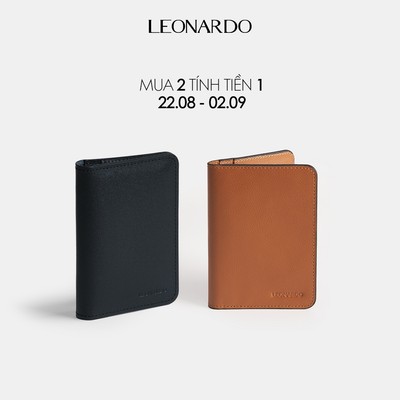 Ví da nam Leonardo ví Card Feasty da bò nhập khẩu nhỏ gọn chống thấm bền cao tiện dụng
