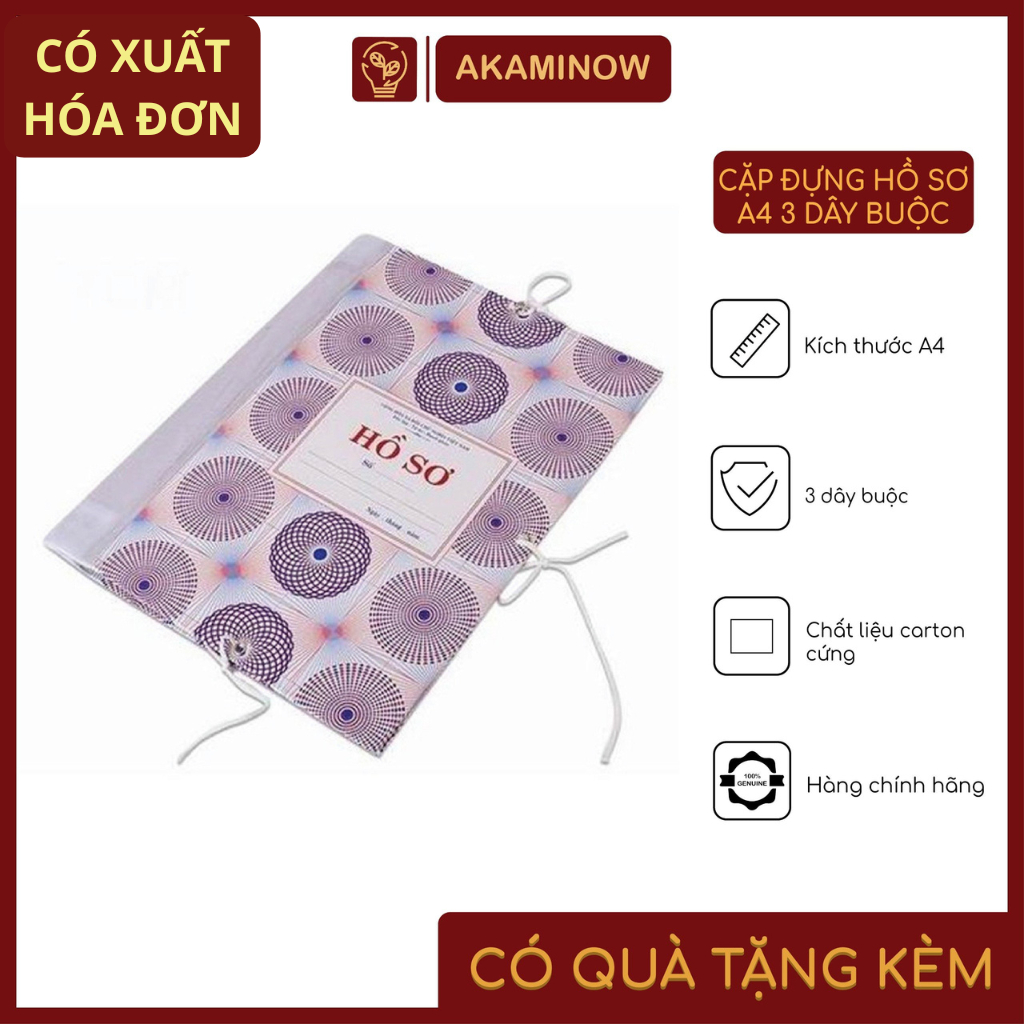 Cặp Đựng Hồ Sơ A4 3 Dây Buộc