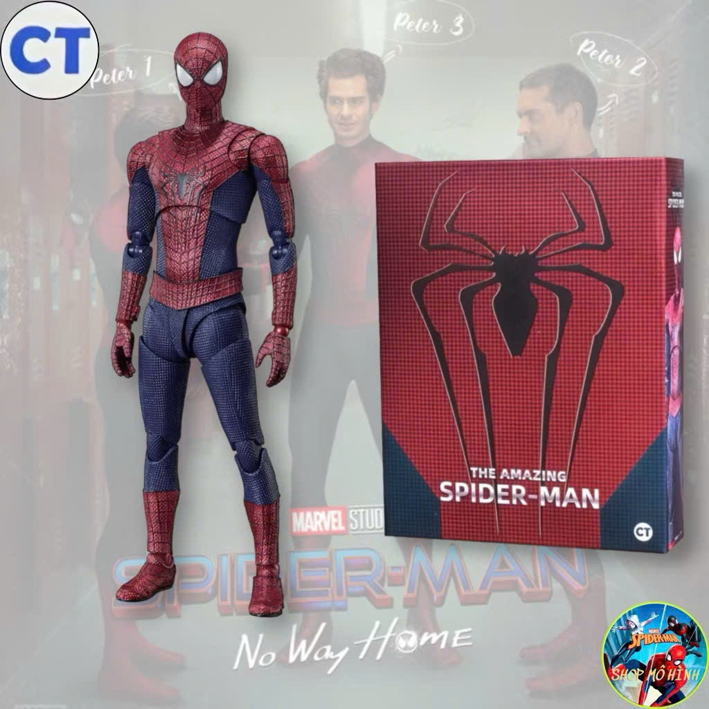 (Có Sẵn) Mô Hình SHF CT Spider Man Andrew The Amazing Spider Man đi kèm đầu nhân vật Andrew Garfield