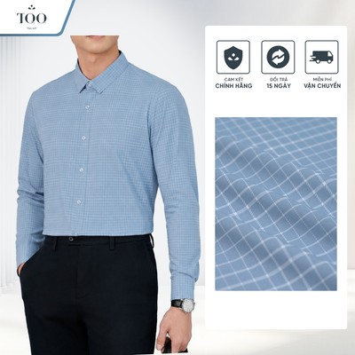 Áo Sơ Mi Nam Thun Co Giãn Vải Chống Nhăn Dài Tay Công Sở Dáng Slimfit TQQ SMK04