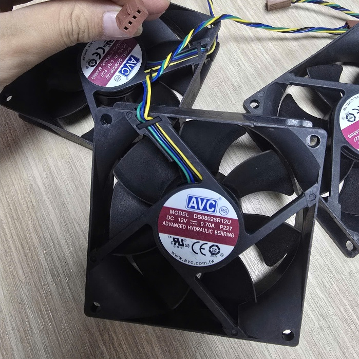Quạt Inverter Solar 12V 8CM 80x80x25mm 4Pin Gió Mạnh Làm Mát Biến Tần Hybrid Offgrid UPS
