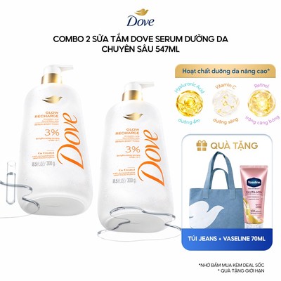 [LIVE] Combo 2 Sữa tắm Dove Serum Dưỡng da chuyên sâu 547ml