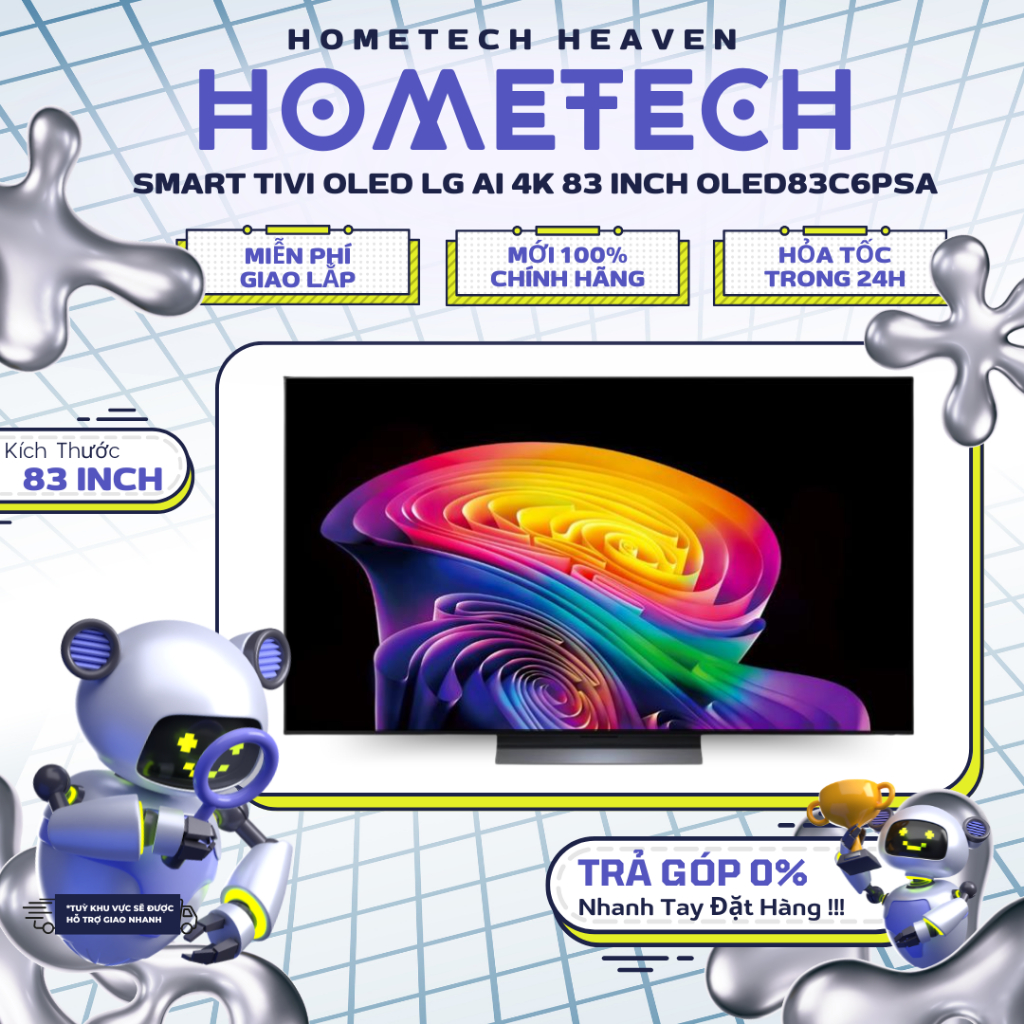 83C6PSA [GIAO LẮP HCM] Smart Tivi OLED LG AI 4K 83 inch OLED83C6PSA - CHÍNH HÃNG
