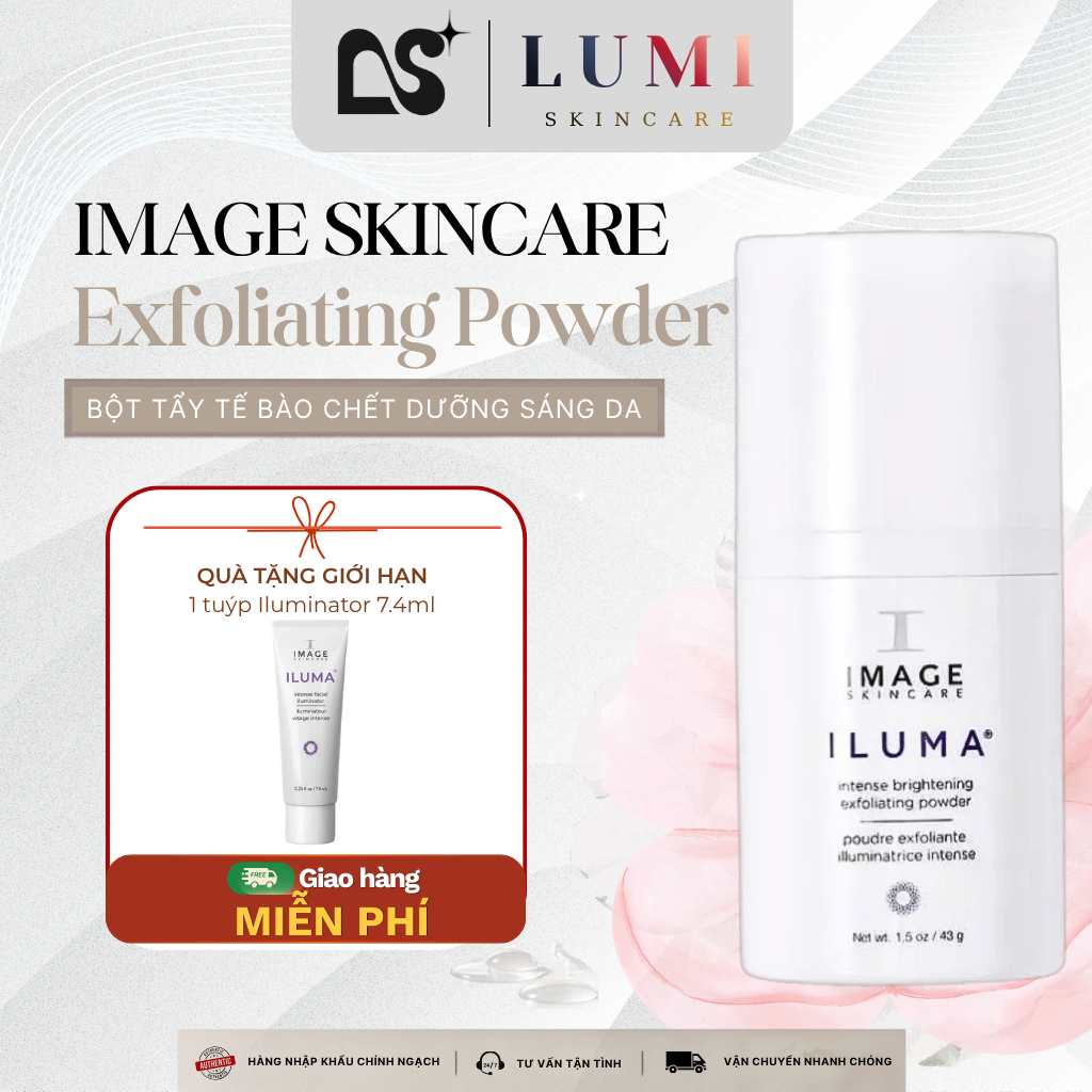 [Công Ty] Bột Tẩy Tế Bào Sừng Image Iluma Brightening Exfoliating Powder 43g - Lumi Skincare