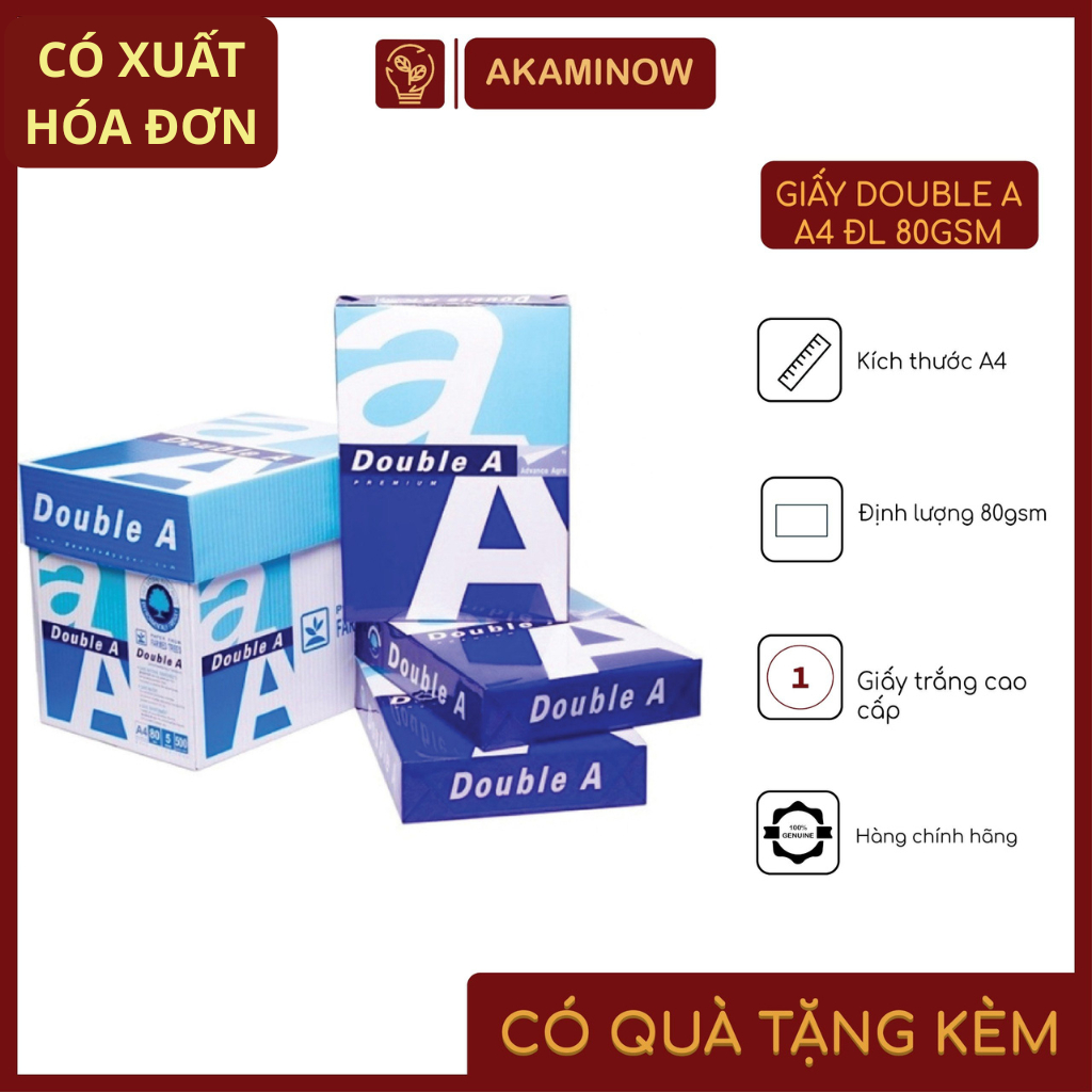 Giấy Double A A4 ĐL 80gsm