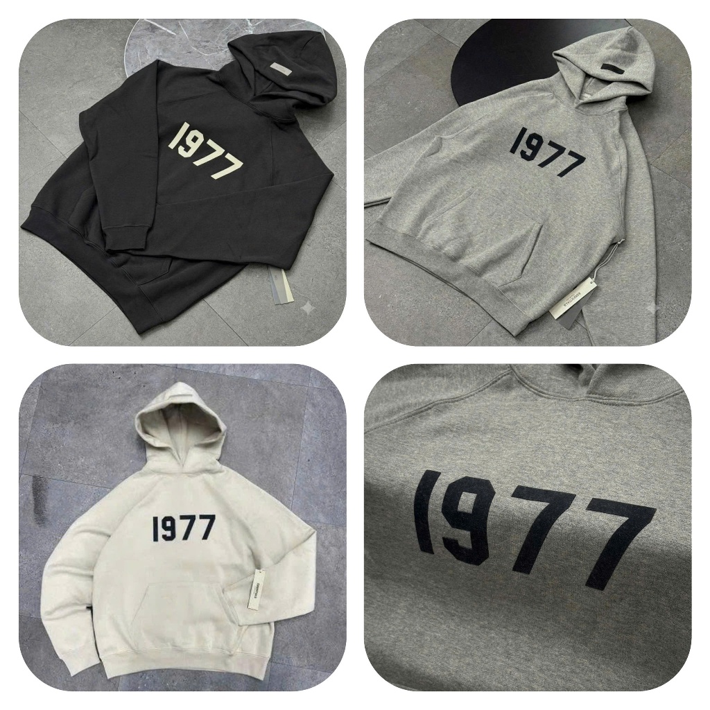 Áo Hoodie Fear of God Essentials 1977 Iron - 192BT212050F