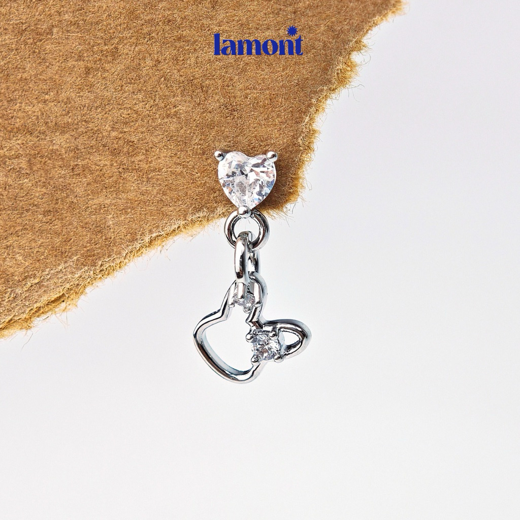 Khuyên Heart Bunny Drop (thân 0.8mm)