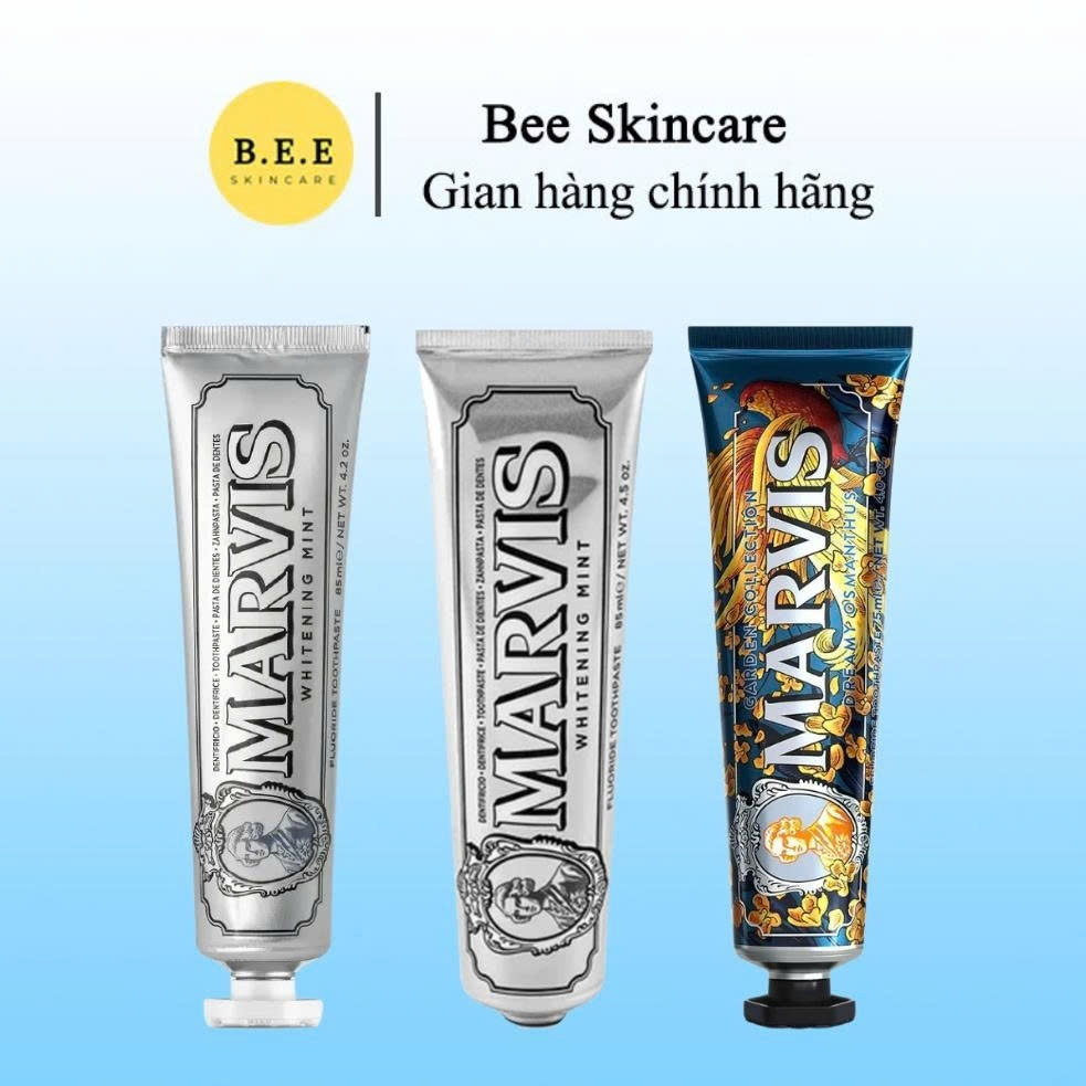 Kem Đánh Răng Marvis Smoker Whitening Mint Trắng Răng, Giảm Hôi Miệng, Ngừa Sâu Răng Bee Skincare