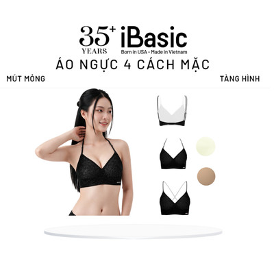 Áo ngực su mút mỏng Multiway iBasic không gọng 1 móc cài  BRAW127