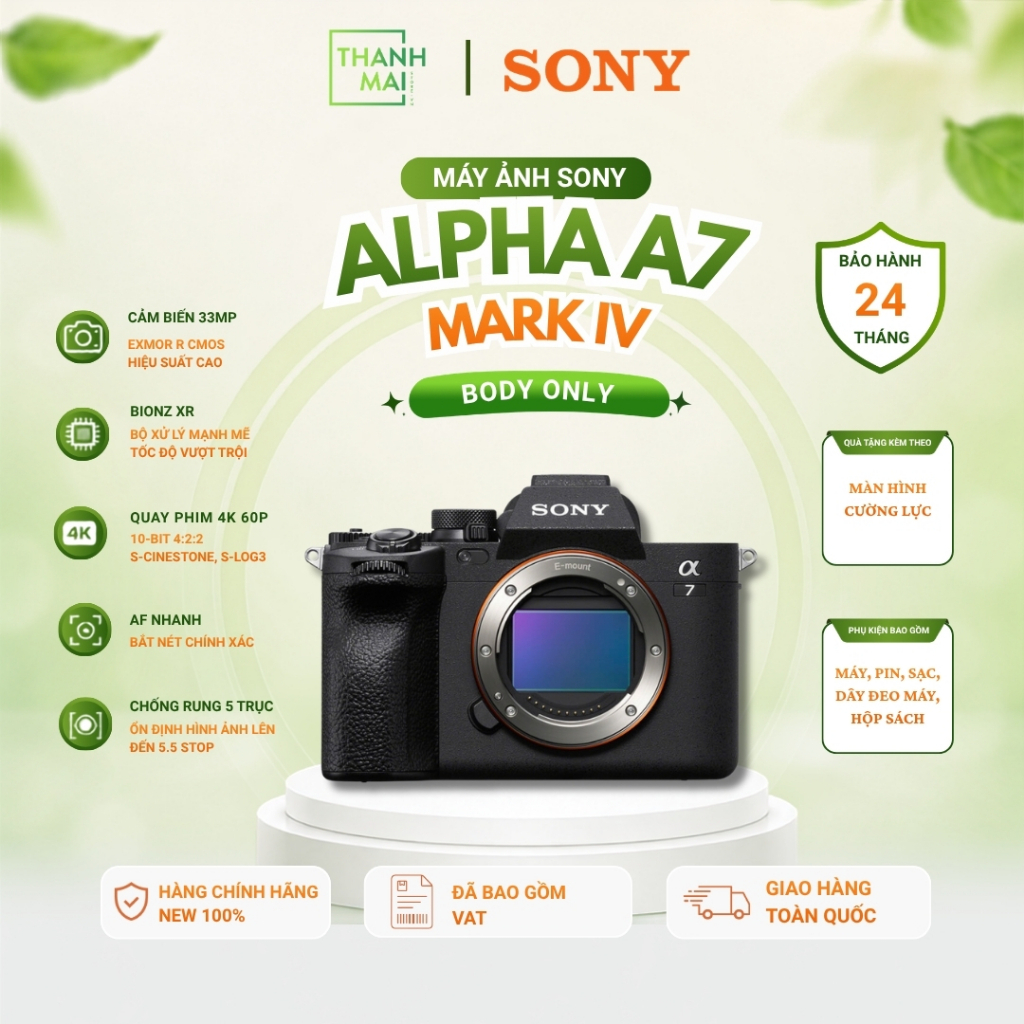 Máy ảnh Sony Alpha A7 Mark IV | Body Only