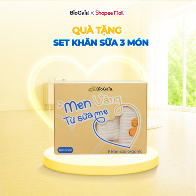 [QUÀ TẶNG KHÔNG BÁN] Set khăn sữa gồm 3 chiếc chất liệu mềm mại, 2 lớp