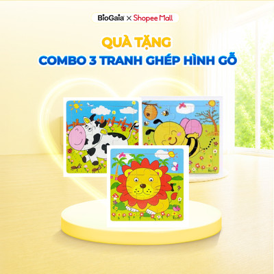 [QUÀ TẶNG KHÔNG BÁN] Combo 3 Tranh Xếp Hình Gỗ Đa Sắc Màu Cho Bé [3_QT0025]