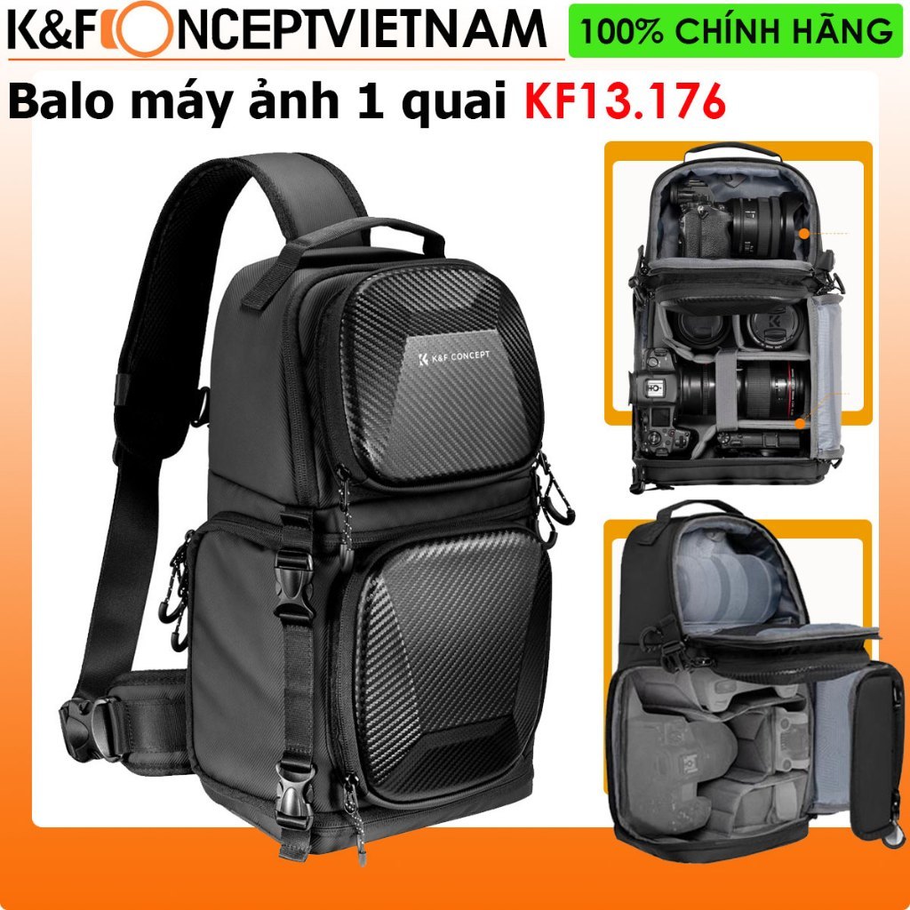 Balo máy ảnh 1 quai đeo chéo K&F Concept KF13.176