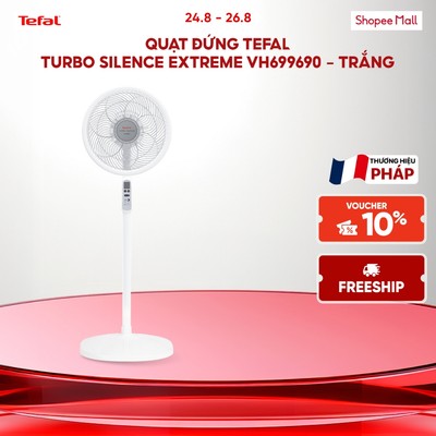Quạt đứng TEFAL Turbo Silence Extreme VH699690 - Trắng