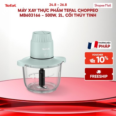 Máy xay thực phẩm Tefal Choppeo MB603166 - 500W, 2L, cối thủy tinh