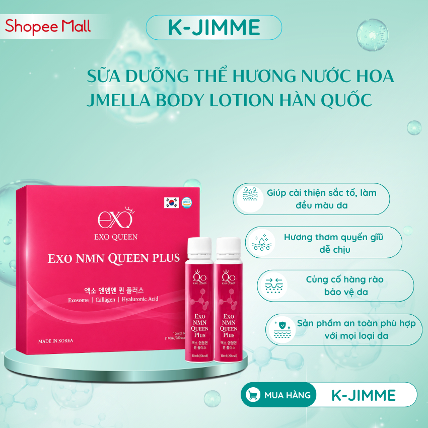 Nước Uống Collagen Exosome EXO NMN QUEEN PLUS Maxclinic Hàn Quốc, Hộp 28 Ống Đẹp Da Chống Lão Hóa