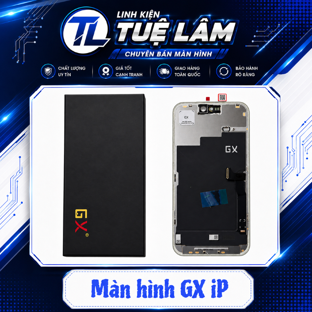Màn hình GX IPhone X/Xs/Xsm/Xr/11/11Pro/11Prm/12/12Pro/12Prm/13/13Pro/13Prm/14/14Plus/14Pro/14Prm