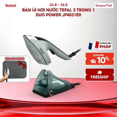 [Tặng kèm thảm ủi] Bàn ủi hơi nước Tefal 2 trong 1 Duo Power JF4031E0 - Kết hợp ủi hơi và cầm tay