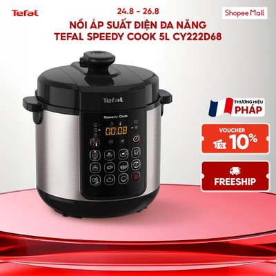 [Mã ELBSJBP06 giảm 12% đơn 500K] Nồi áp suất điện đa năng Tefal Speedy Cook 5L CY222D68